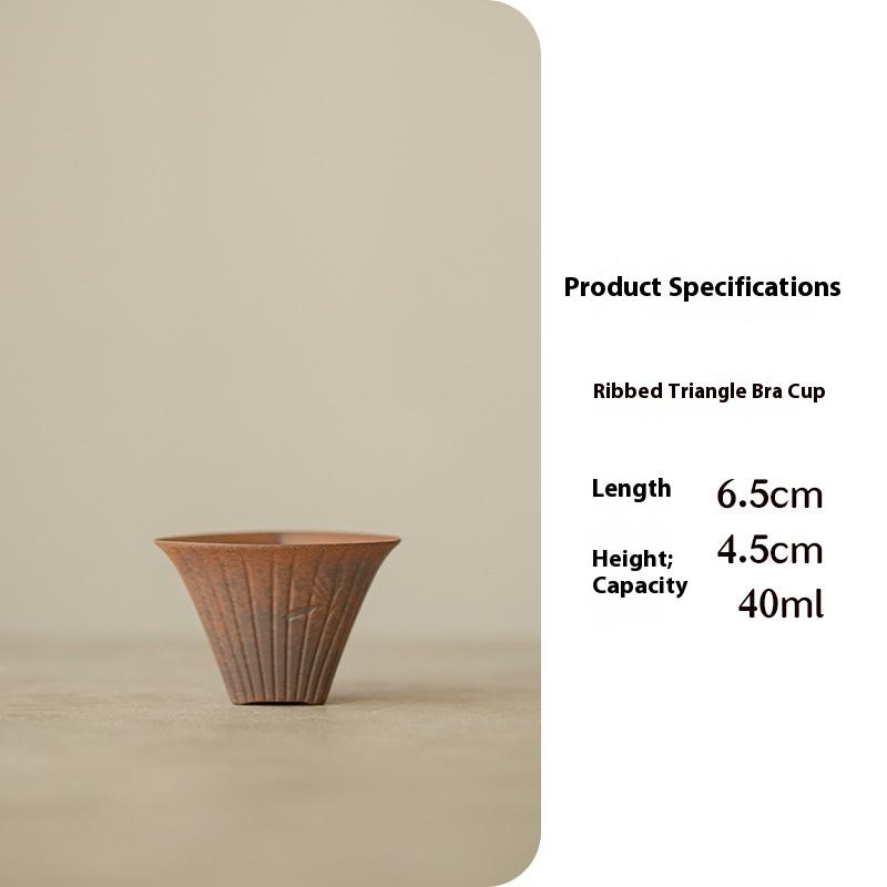 

Handmade Coarse Pottery Covered Bowl Japanese Retro Old Rock Clay Tea Brewing Tool High-end Kung Fu Gaiwan Ceramic Tea Bowl