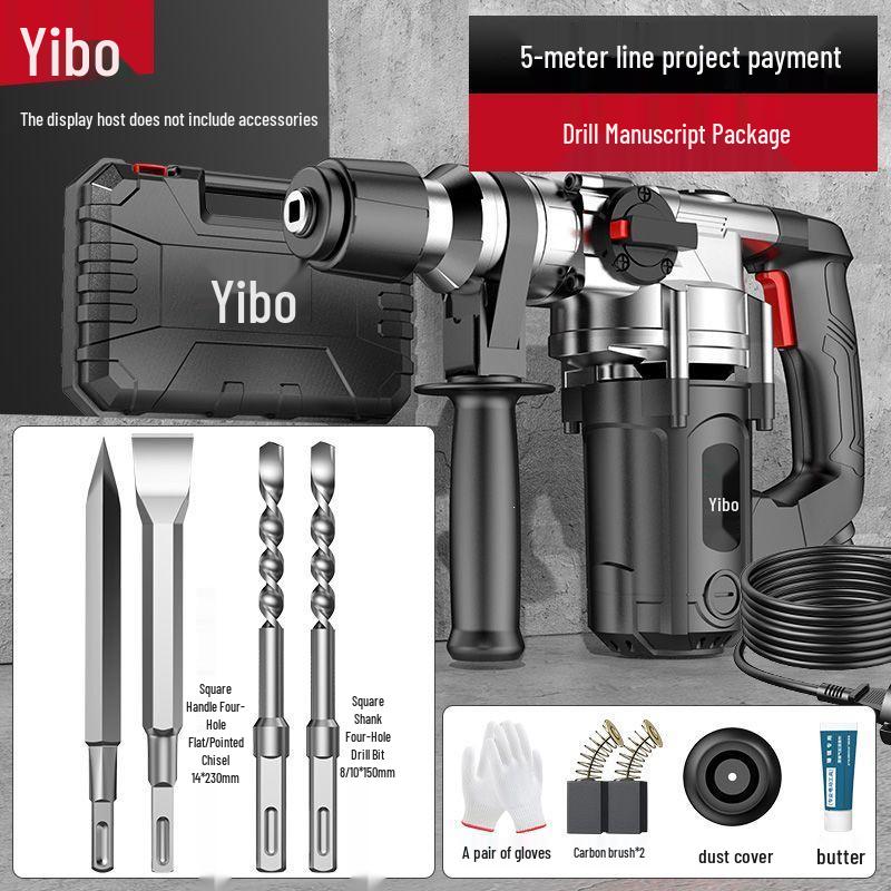 Multi-functional High-Power Electric Hammer Drill and Pickaxe for Industrial and Household Use