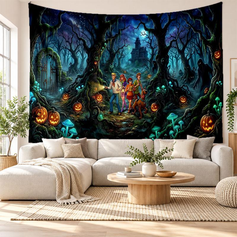Scooby-Doo Wall Tapestry Home Decor Hanging Cloth Art Background Tapestry for Bedroom