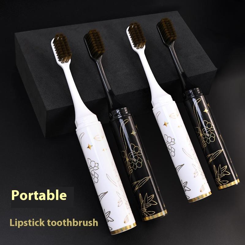 1/2 Pcs Toothbrush Soft Bristled Toothbrush Lipstick Detachable Handle For Men And Women Travel Size Dental Care Tool