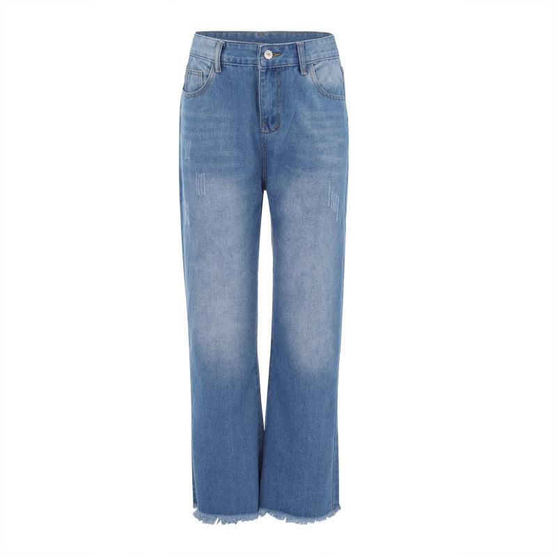 Jeans da donna micro svasati elasticizzati a vita alta
