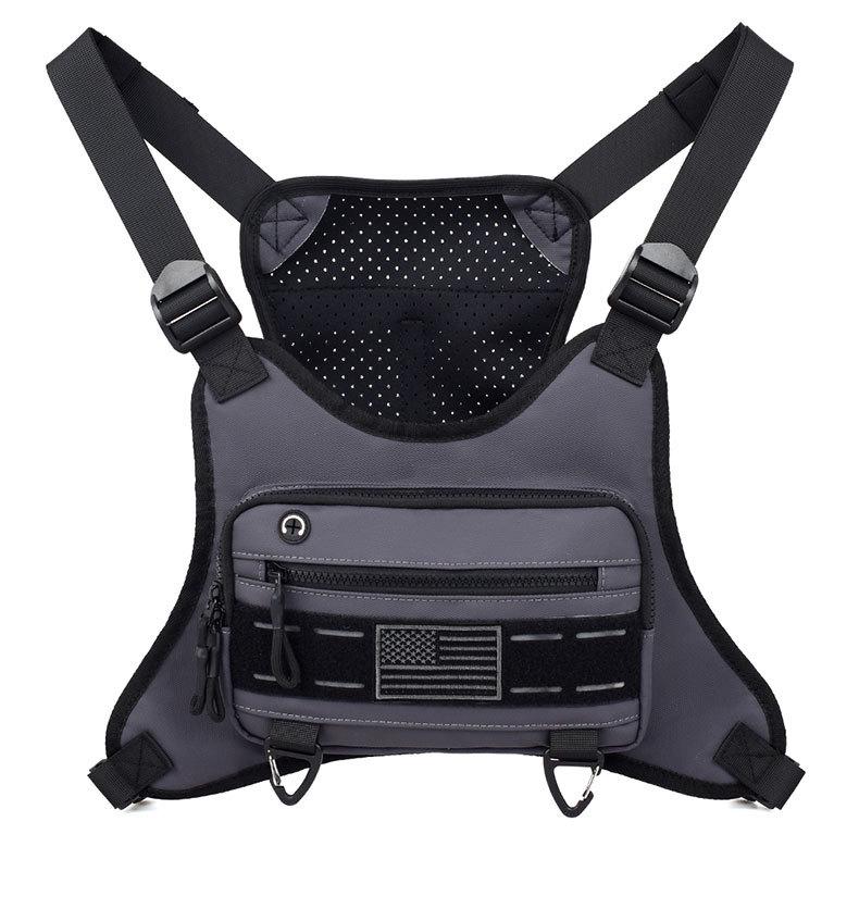 Men's Casual Cycling & Hiking Chest Bag - Functional Vest Bag for Running & Fitness
