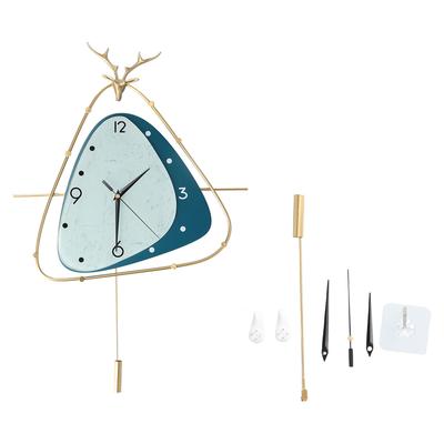 Nordic Light Luxury Clock Fashion Deer Head Wall Clock Living Room Household Decoration
