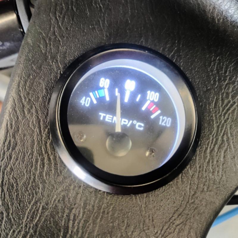 52mm LED White Light Car Motor Water Temperature Gauge 12V Car Water Temperature Gauge 40-120 Celsius Water Tank Level Indicator