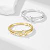 S925 Sterling Silver Infinity Number 8 Ring for Women, European-American Style, Diamond-Accented Fashion.