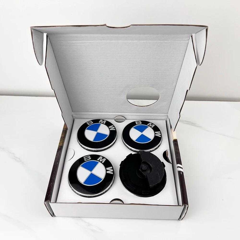 4Pc 68mm 56mm Wheel Center Caps Emblem Badge 50th Anniversary For BMW E39 E46 E90 E60 E87 E53 F10 F20 F30 M X3 X5 X6 Accessories xkzh98