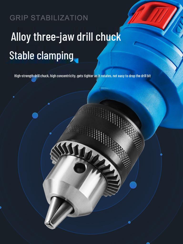 Multifunctional Electric Impact Drill & Screwdriver: 220V Handheld Pistol Grip for Household Use
