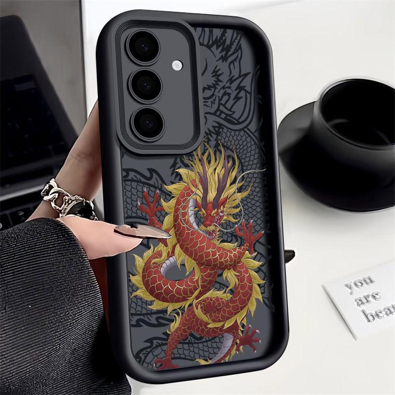 Fashion Dragon God Phone Case For Samsung S26 S25 S24 S23 S21 S20 Ultra For Galaxy S25 S24 FE S26 Plus Funda Soft Silicone Cover