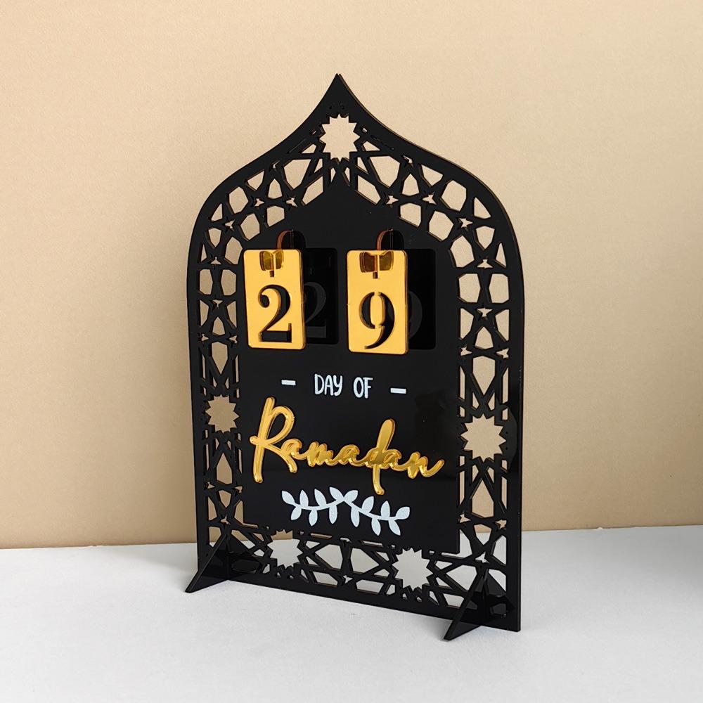 Acrylic Ramadan Countdown Calendar Mirror Surface Eid Mubarak Decoration  Eid Al-Fitr