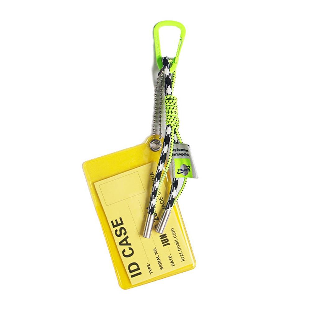 PVC Material ID Card Strap Transparent Credential Holder Card Holder Lanyard  Name Credit