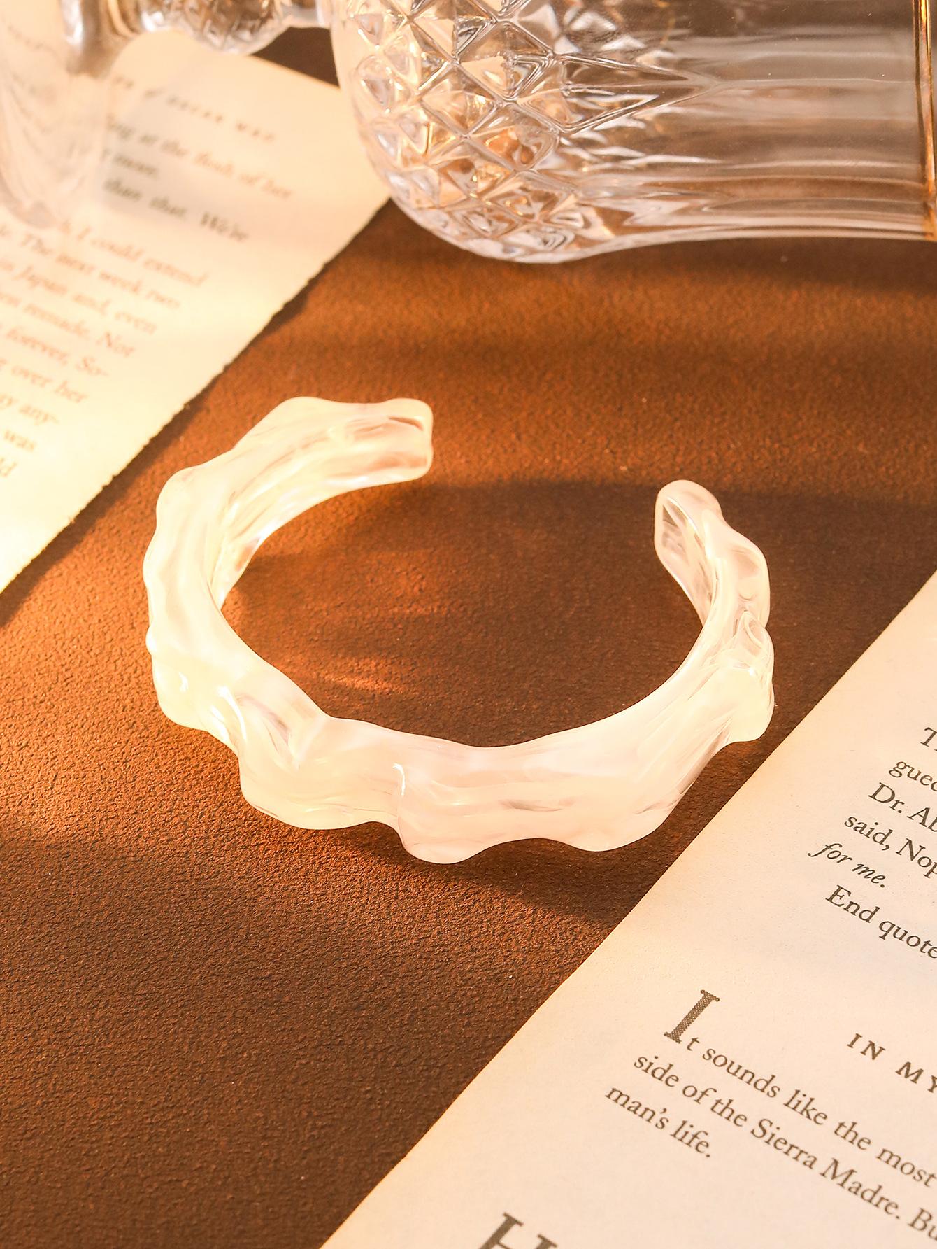 Неровная Шероховатая Поверхность Открытый Браслет Личность Модный Браслет Мужской И Женский Мода Универсальное Украшение