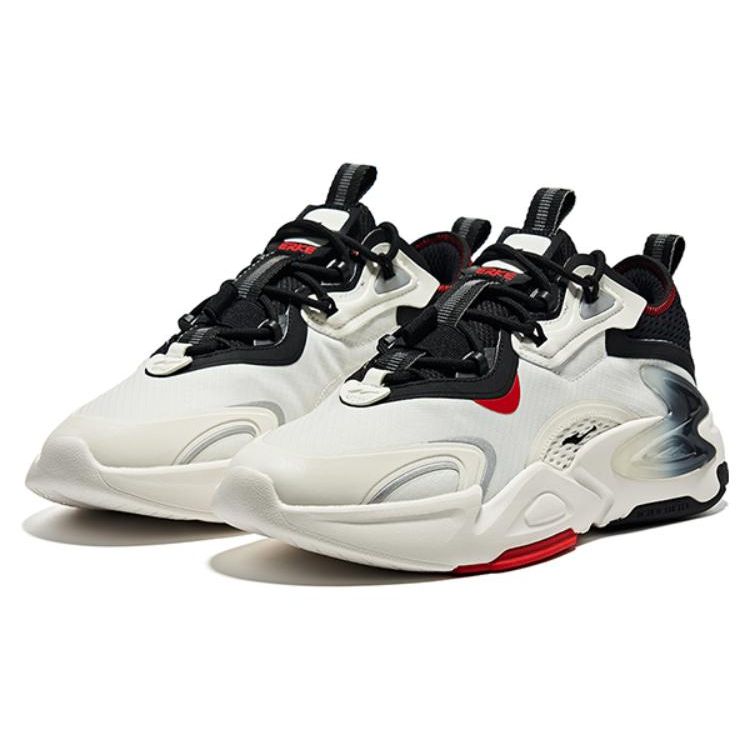 Hongxing Erke Linxiao Tissu Cuir Synthétique Confortable Polyvalent Antidérapant Résistant à l'Usure Basse Tige Chaussures de Sport Décontractées Baskets Homme 51123102126-004
