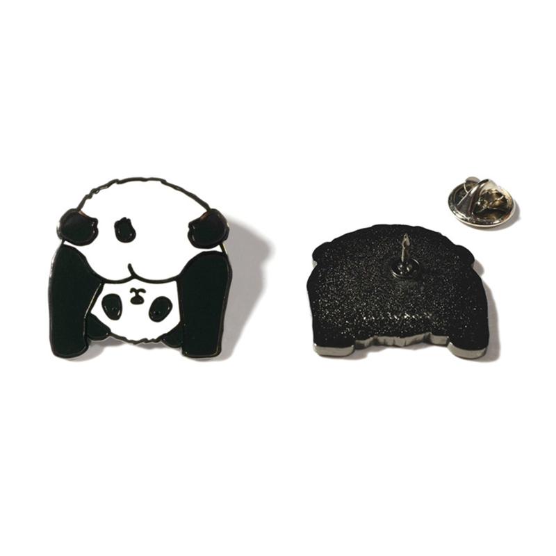 Panda Pins Backpack Pins Alloy Enamel Brooch Funny Panda Brooch Cowboy Badge Pin for Bookbags Clothes Jackets Hat Decor