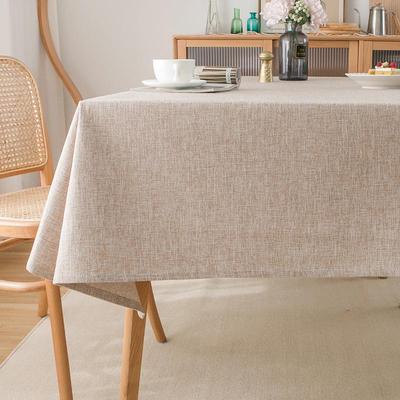 Nordic Cotton Linen Tablecloth - Modern Solid Color, Thickened Fabric for Dining or Coffee Table.