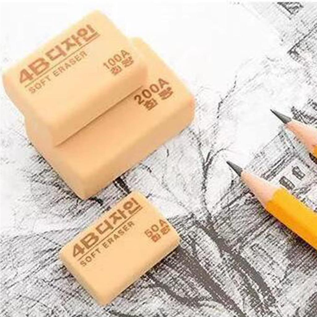 30Pcs/set 4b Eraser Set Korean Versionspecial for Primary School Students Children's Clean and Does Not Leave Marks