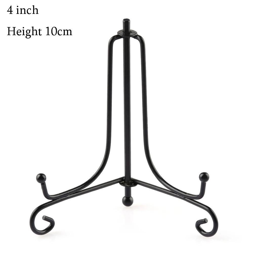Black Iron Display Stand Craft Bracket Book Holder Photo Pedestal Bowl Dish Frame Picture Plate Rack Easel Storage Decoration