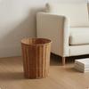 Plastic Rattan Basket Reinforced Rim Round Woven Natural Weave