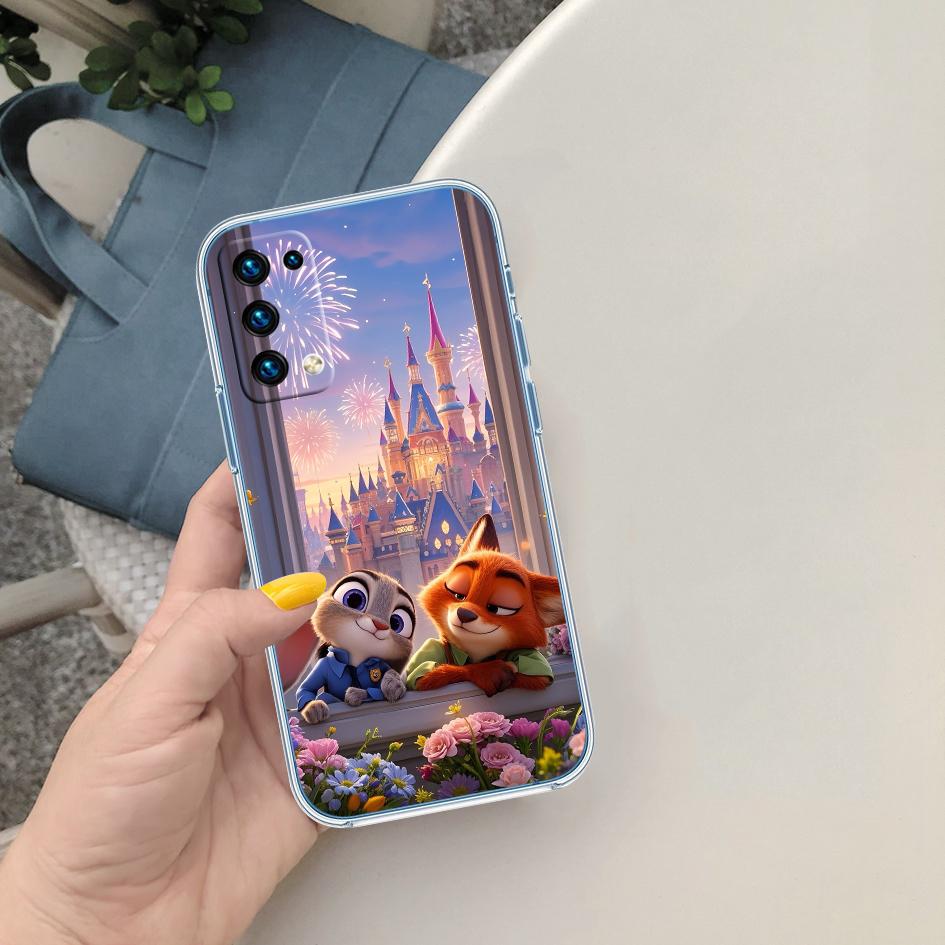 CJ105 Zootopia Disney Soft Shell Transparent Phone Case for Motorola Moto G7 G8 G9 G84 G85 G73 G24 G15 Z2 Play Power Plus