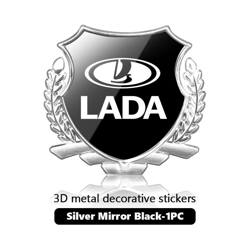 3D Metal Car Wheat Ear Shape Sticker Body Trunk Decor Sticker For Lada Vesta Granta Largus Vaz Samara Vesta Niva 4X4 2110