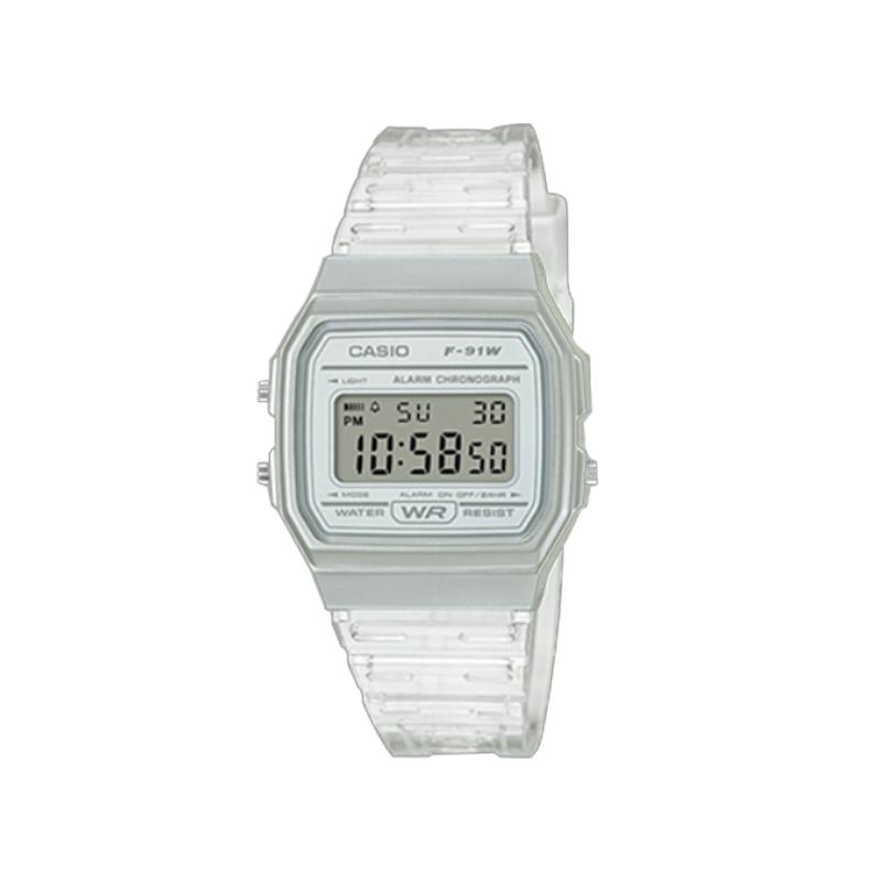 Casio Maßgeschneiderte Uhr modifizierte Serie Regenbogenblase Quarz Harzarmband gleicher Stil für Männer und Frauen weiß CaiHongPaoPaoBaiSeBiaoPan(MiTaoTianXin)