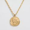 JOOLIM High End 18k PVD Gold Plated Stainless Steel  Cast Round Coin Sign Zodiac  Horoscope Necklace