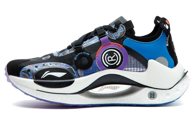 Li Ning Shadow CRC Running Shoes Women s Low Top Black/Fluorescent Grape Purple ARHR102-1 36