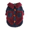 Pet Denim Jacket for Small Dogs & Cats - Winter Warm Velvet Button Vest