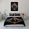 Flaming skull with smoke. Bedding sets Duvet cover sets Duvet covers Pillowcases(1*Duvet Cover 2*Pillowcases without duvet insert)