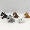Realistic Rabbit Figurine Lively Easters Bunnies Stuffe Farm Animal Plush Rabbit Statue Spring Home Decors Photo Props