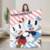 Cupheads Mugman Video Game Blanket Fleece Vintage Soft Throw Blankets for Bedspread Autumn/Winter,