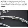 AKOAK LED Rope Light Clips Holder 50 Pieces PVC Clips with 100 Piecs Screws for LED Light Wall Mount and Bar Mount
