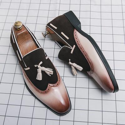 Pantofi Eleganți de Seară pentru Bărbați Brogues Pantofi Loafers din Piele Bărbați Designer Pantofi Formali cu Ciucuri Pantofi Mocasini la Modă pentru Bărbați 2024