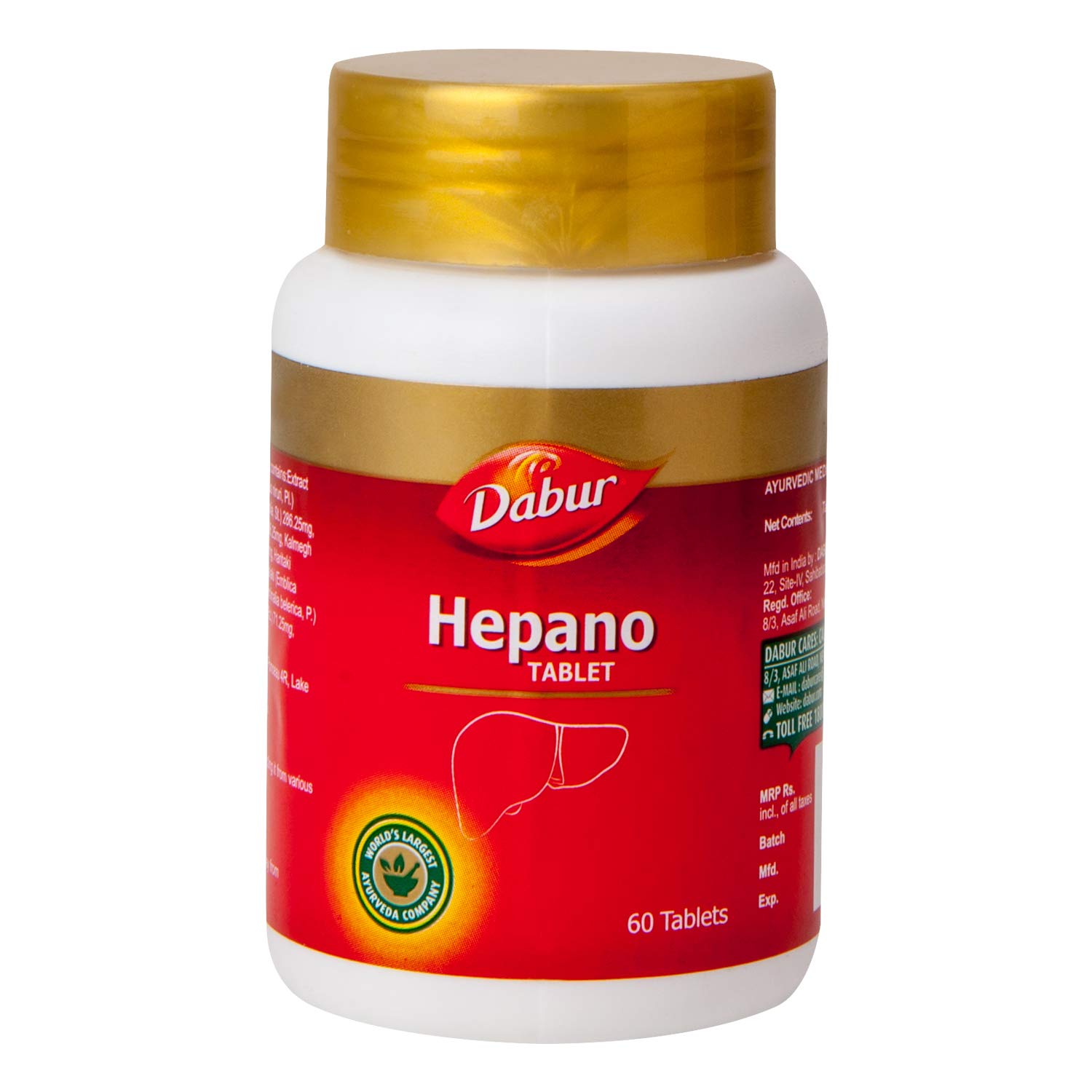 

Dabur Hepano Tablet For Liver Care And Detoxification 60Tab Supports Healthy Liver Function