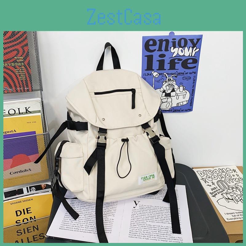 Nylon Fashion Unisex Travel Backpack With Multiple Compartments For Daily Use