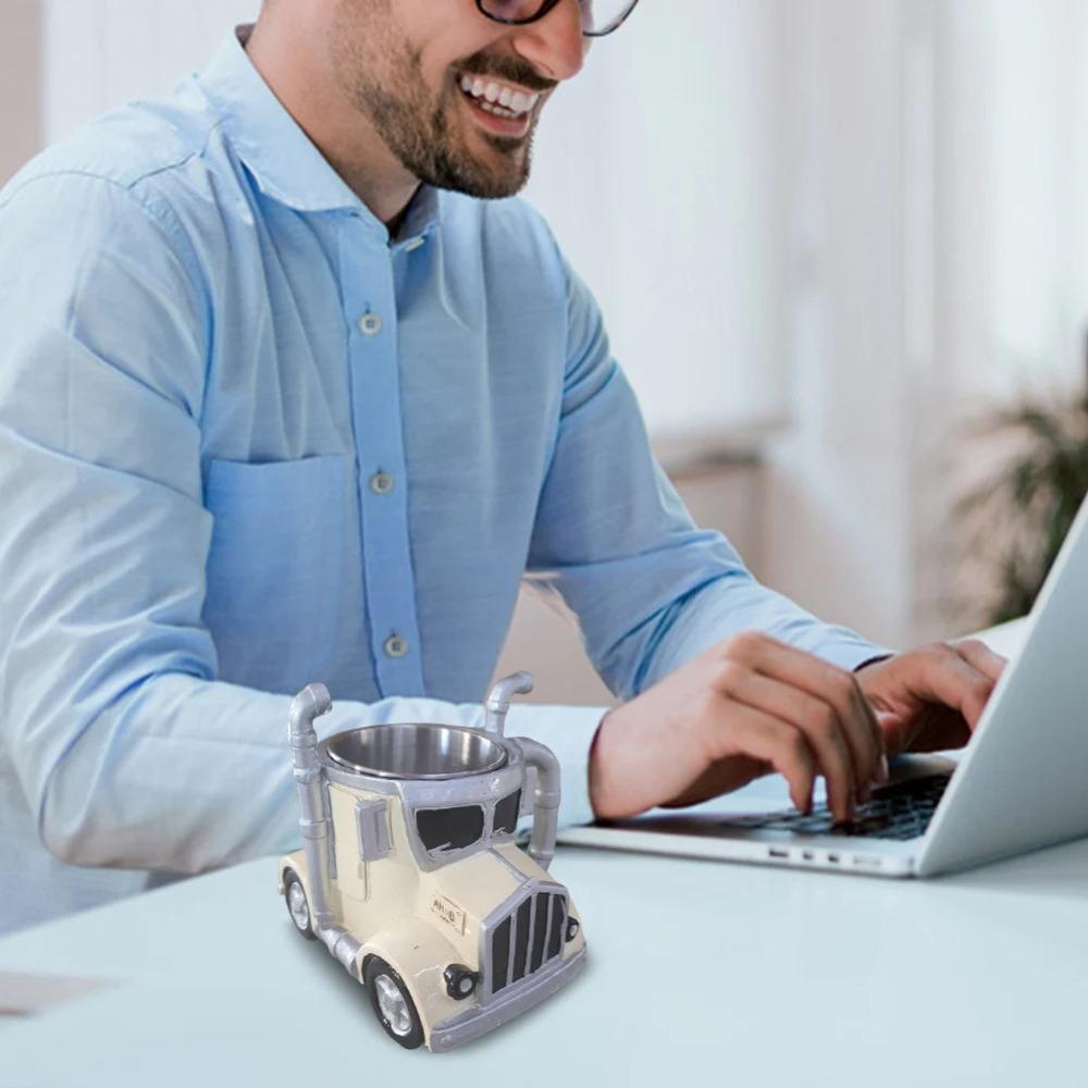 Semi-trailer Shaped Semi-Truck Coffee Mug Stainless Steel Coffee Cup  Car