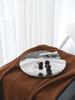 Creative Luxury Stainless Steel Dessert Plate Designer Dish Round Plate Creative Silver Plates For Kitchen Home Decoration Table