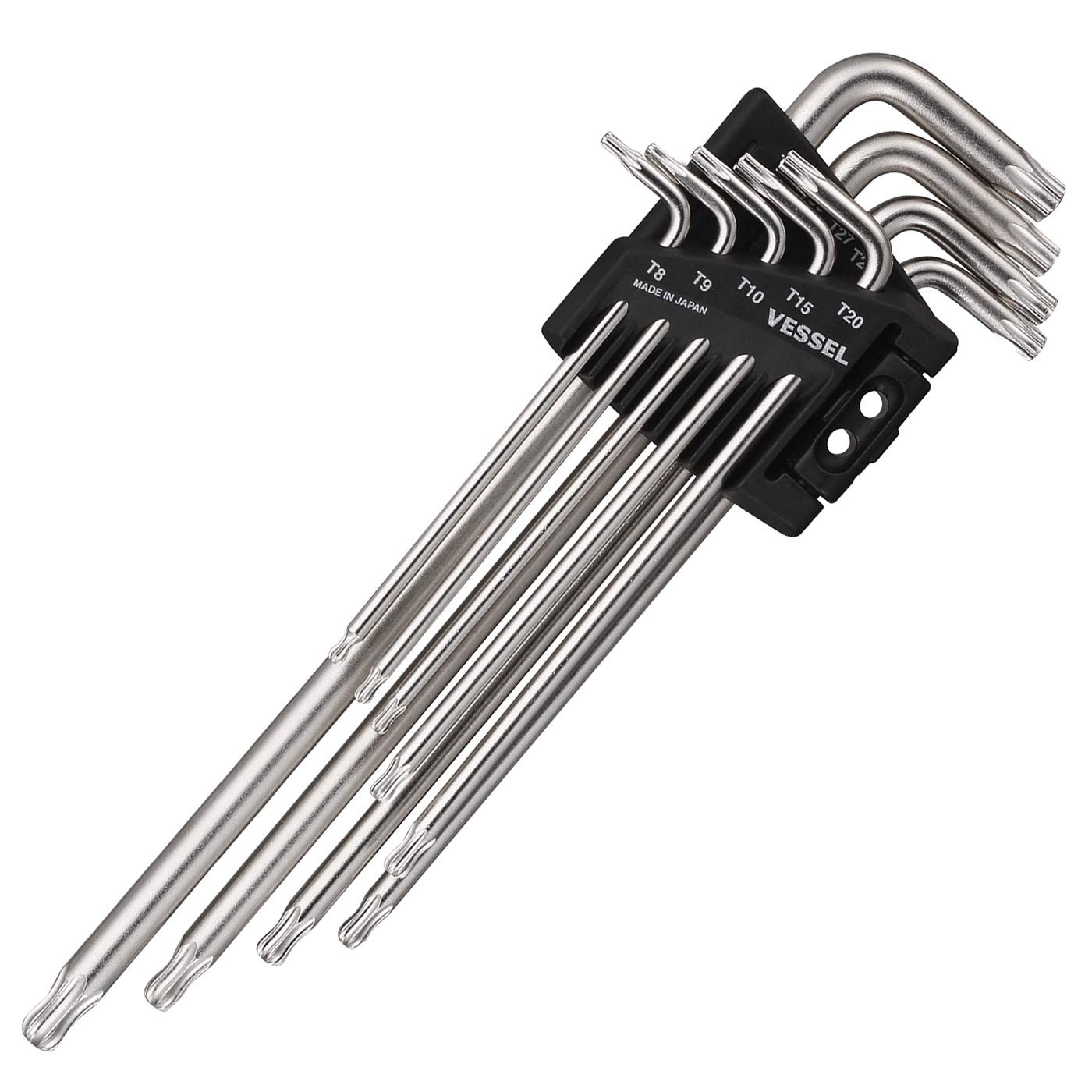 

Набор из 9 ключей Torx L-типа с шаровидным наконечником VESSEL 8509BTX
