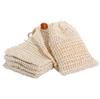 Beige Natural Fiber Pouch Saver Mesh Soap Bamboo Cotton Bag for Foaming Drying