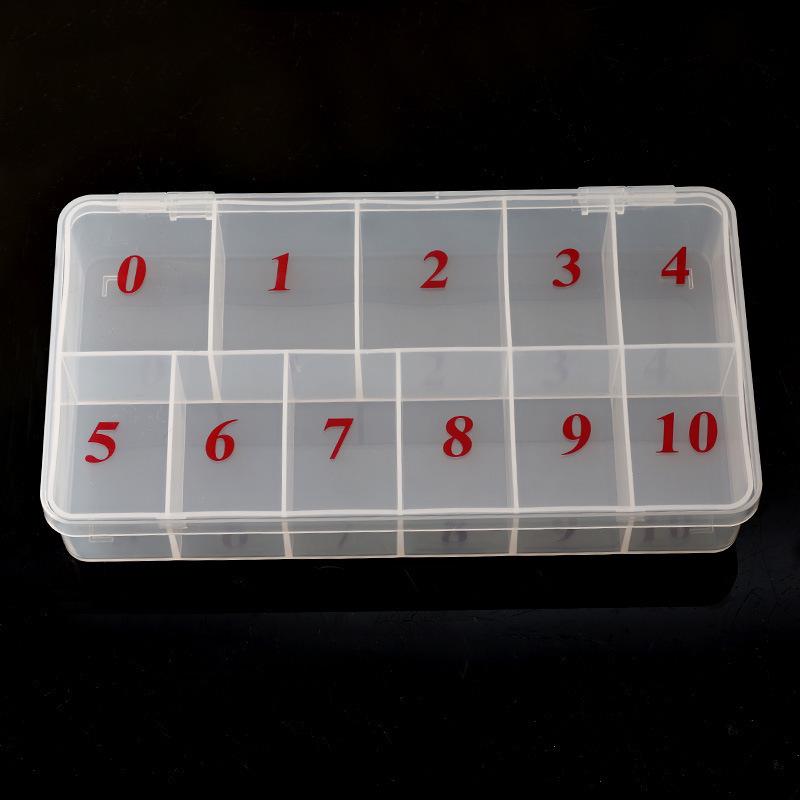 Nail Art Storage Box: Semi-Transparent, Flat Bottom, Holds 1000 Pieces for False Nails or Jewelry.