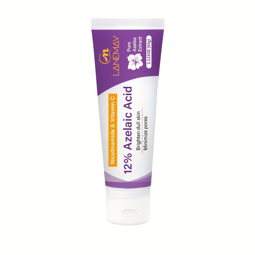 12%ige Azelainsäure-Creme verbessert helle Beige-Töne und hellt fahle Haut auf. Öffnet verstopfte Poren und verfeinert die Hauttextur. Geeignet für die tägliche Anwendung 60g purple