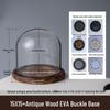 Eternal Flower Glass Dome Ornament: Doll Blind Box Figure, Anti-shedding Antique Base, Dustproof EVA Buckle