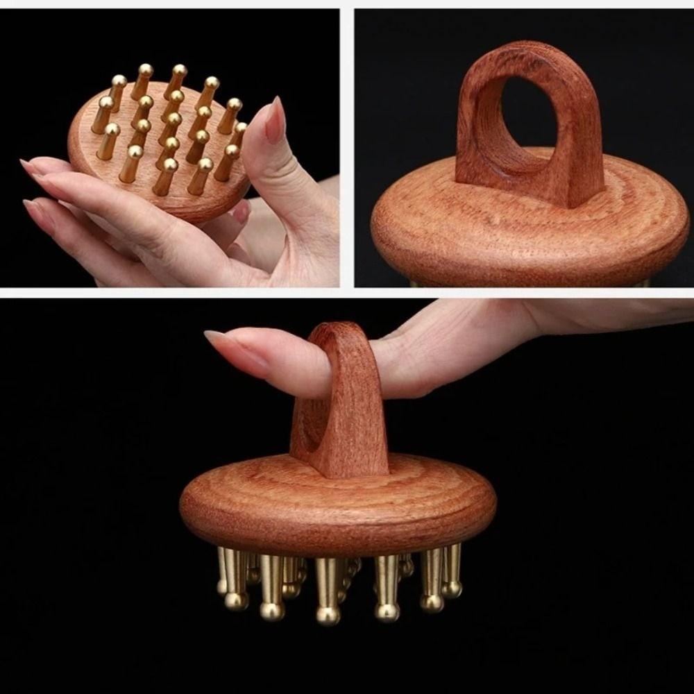 19 Teeth Sandalwood Massager Comb Natural Material Guasha Scalp Tool Scalp Care