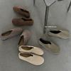 Soft-soled Single Shoes Women's 2025 Autumn New Flat Shoes One-pedal Grandma Shoes Women's Versatile Doudou Shoes
