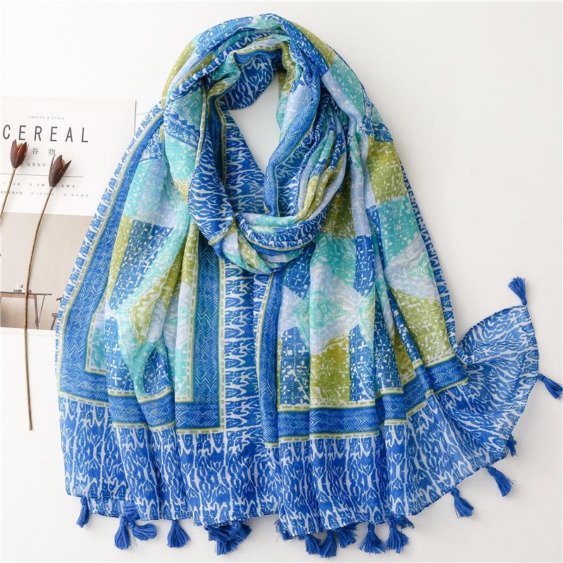 Lovely Animal Cat Pattern Tassel Viscose Shawl Scarf Lady High Quality Wrap Thin Pashmina Stole Bufandas Muslim Hijab 180*90Cm