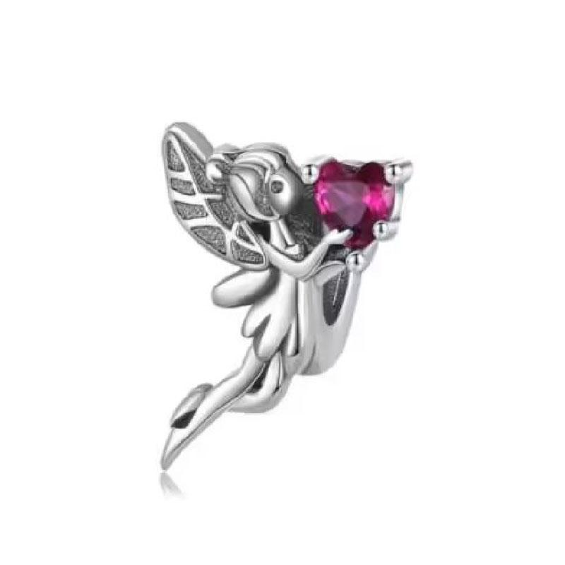 New Copper Red Charms Medical Staff Heart Bead Fit Original Charm Bracelet For Women Diy Fashion Jewelry Making Cherry