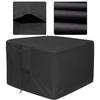 Heavy Duty Waterproof Fire Cover Firepit Cover Accessory for Outdoor Patio Windproof Polyester Material 92 92 61CM Black