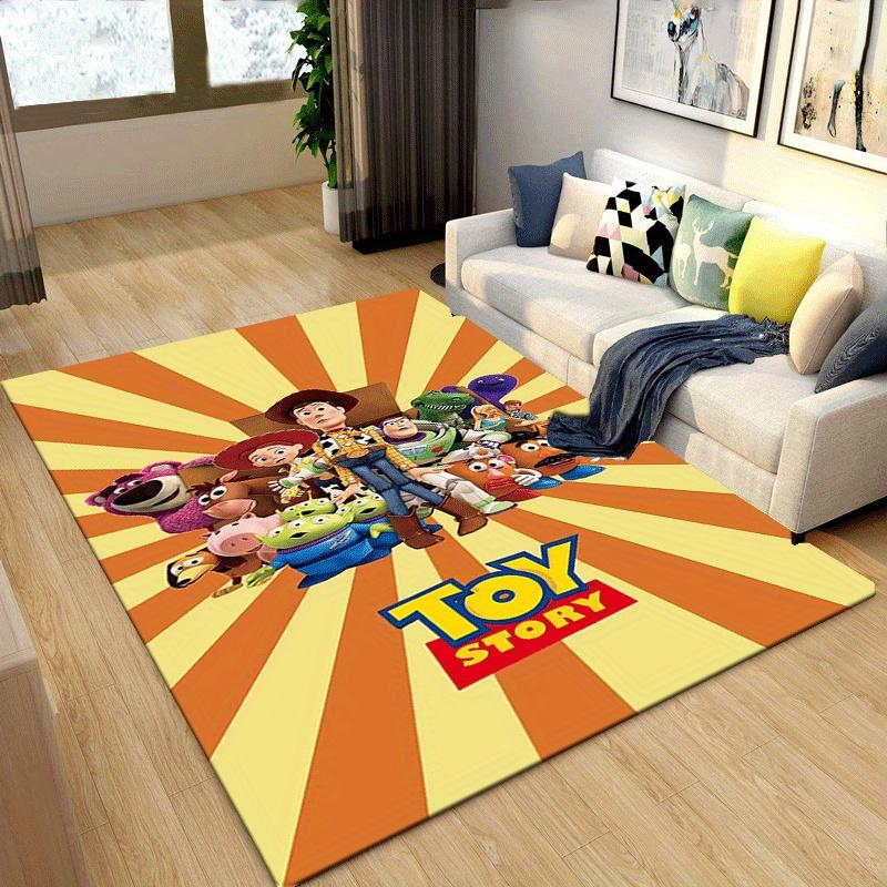 1pc Toy Story Pattern Area Rug Soft Flannel Floor Mat for Living Room, Office, Bedroom and Carpet, Sofa Coffee Table Floor Mat