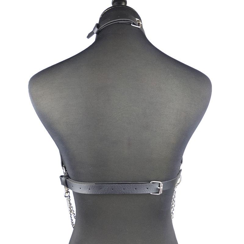 Adult sex toys - PU leather collar restraint chain corset for women - Alternative bondage dress - Best-selling product