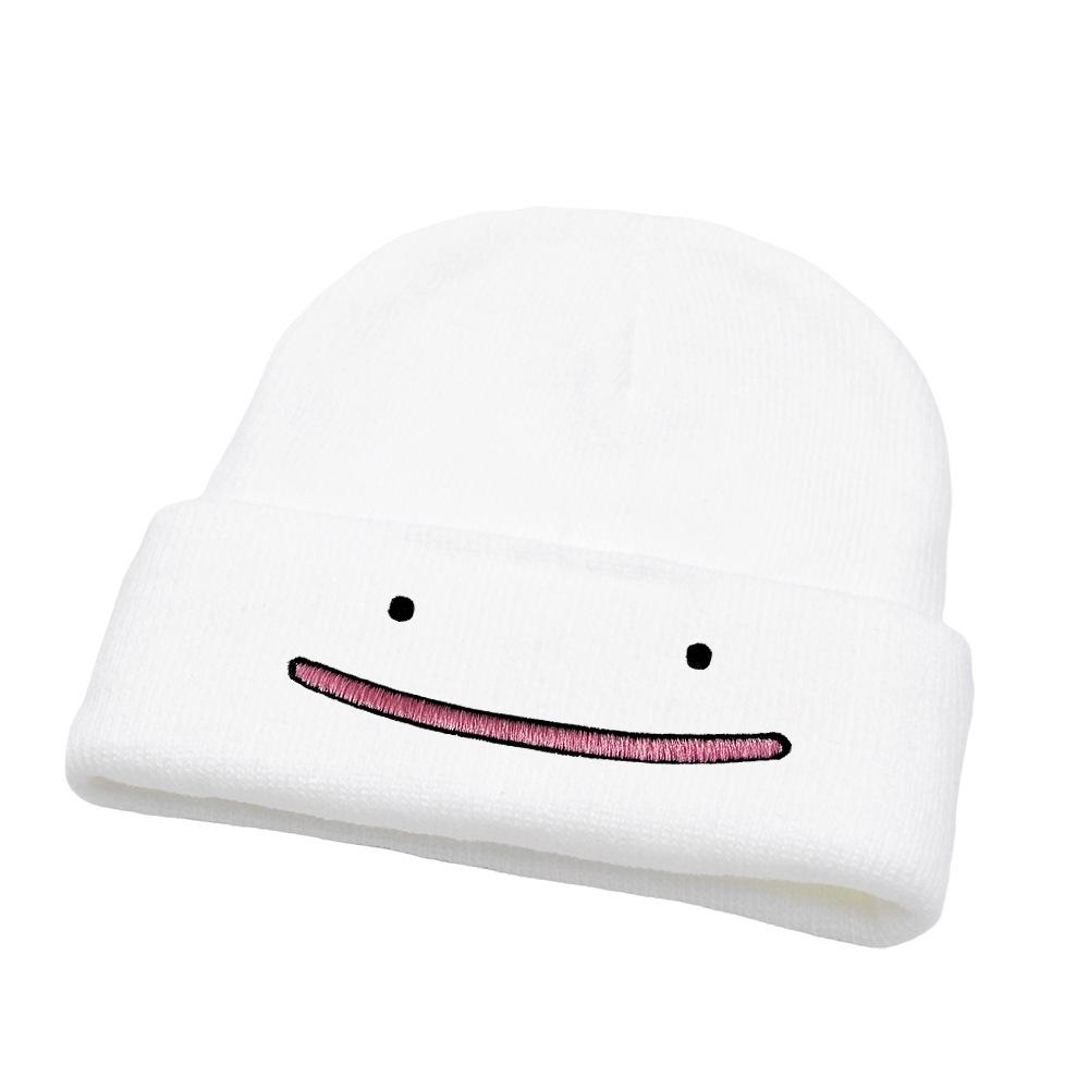 Cartoon Animation Ditto Beanie Mütze Bestickte Smiley Strickmütze Warme Hip Hop Mütze