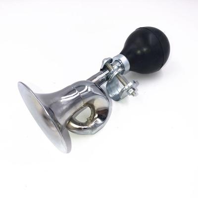 Buzina de caracol de bicicleta prateada, buzina de bicicleta de montanha, buzina de ar retrô